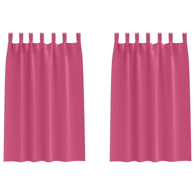 Vidaxl rideaux occultants avec anneaux 2 pcs rose vif 175 x 140 cm