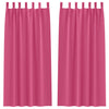 Vidaxl rideaux occultants avec anneaux 2 pcs rose vif 225 x 140 cm