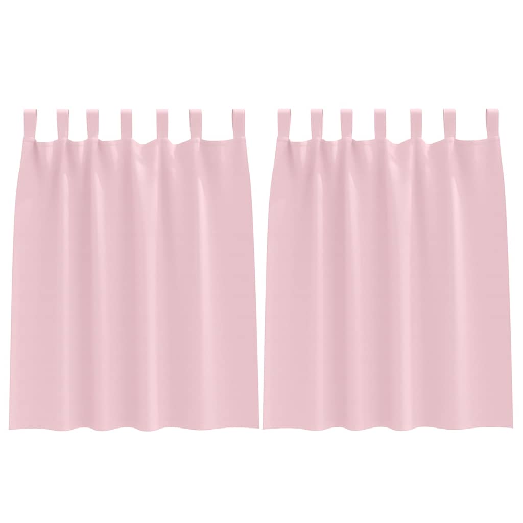 VidaXL rideaux occultants avec anneaux 2 pcs rose bébé 140 x 140 cm