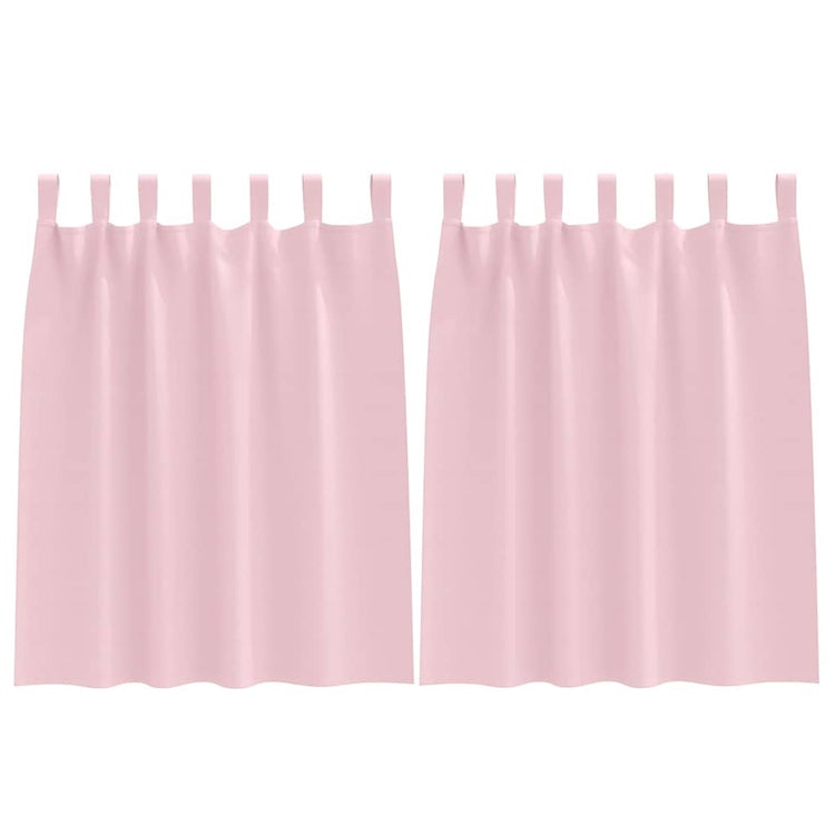VidaXL rideaux occultants avec anneaux 2 pcs rose bébé 140 x 140 cm