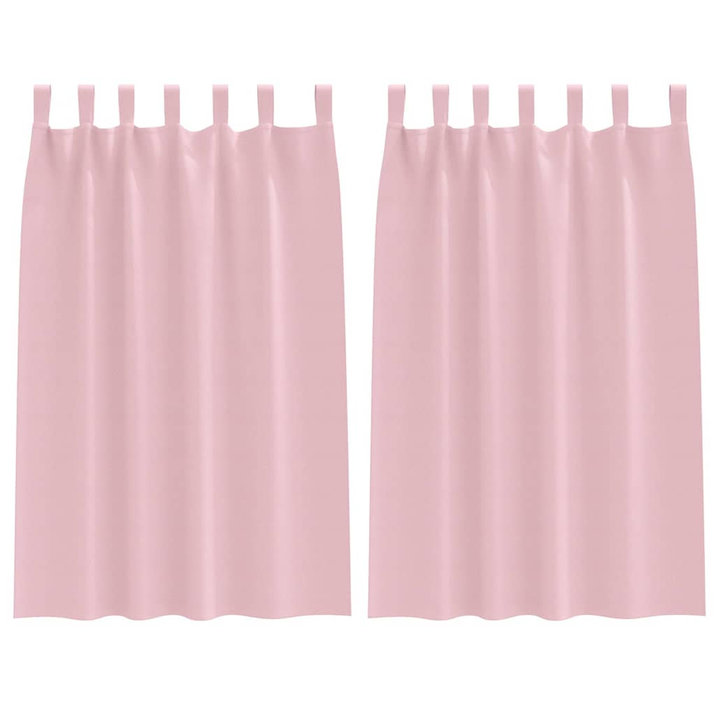 Vidaxl rideaux occultants avec anneaux 2 pcs rose bébé 175 x 140 cm