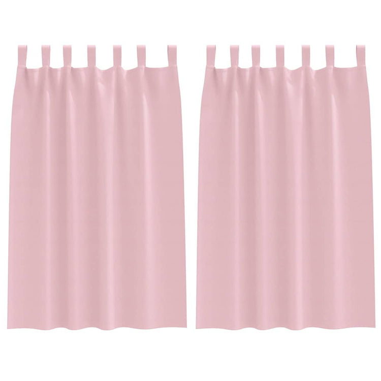 Vidaxl rideaux occultants avec anneaux 2 pcs rose bébé 175 x 140 cm