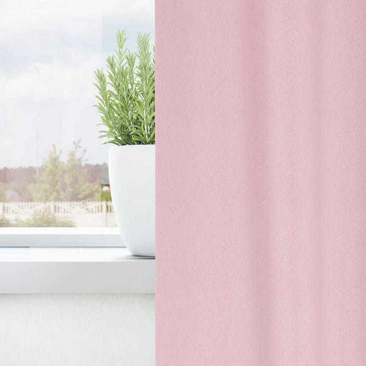 VidaXL rideaux occultants avec anneaux 2 pcs rose bébé 225 x 140 cm