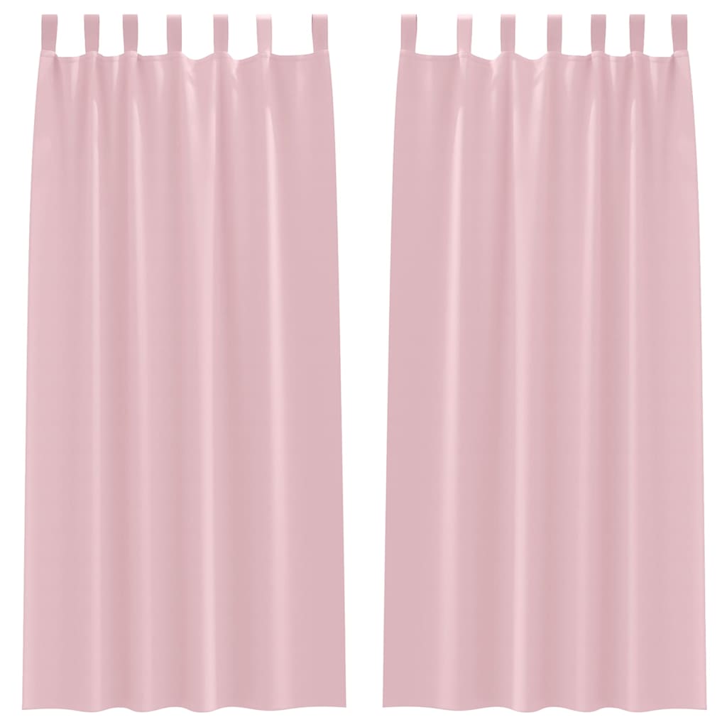 VidaXL rideaux occultants avec anneaux 2 pcs rose bébé 225 x 140 cm