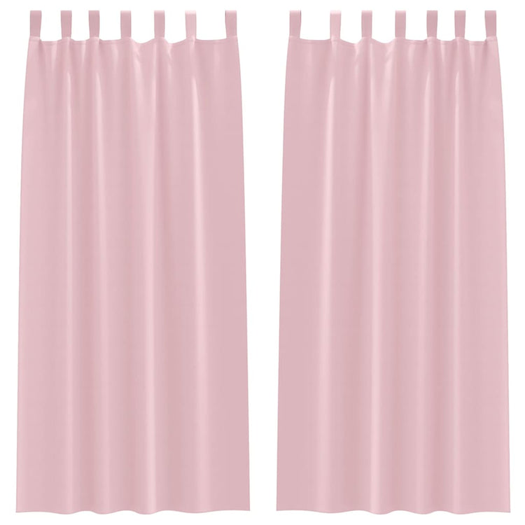 VidaXL rideaux occultants avec anneaux 2 pcs rose bébé 225 x 140 cm