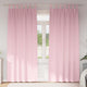 Vidaxl rideaux occultants avec anneaux 2 pcs rose bébé 245 x 140 cm