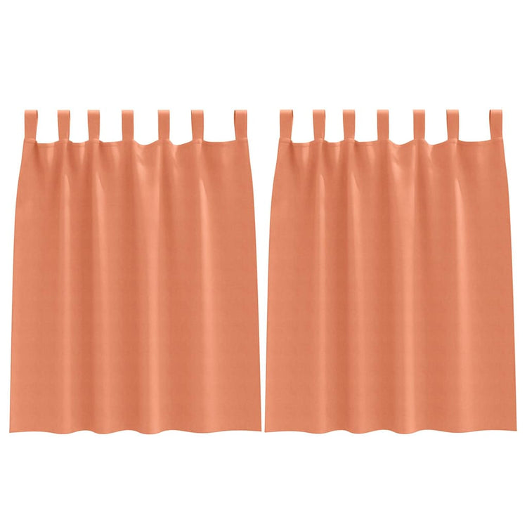 Vidaxxl rideaux occultants avec anneaux 2 pcs terre cuite 140 x 140 cm
