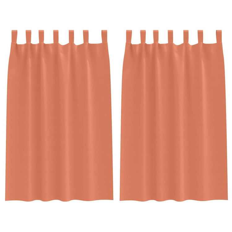 Vidaxl rideaux occultants avec anneaux 2 pcs terre cuite 175 x 140 cm