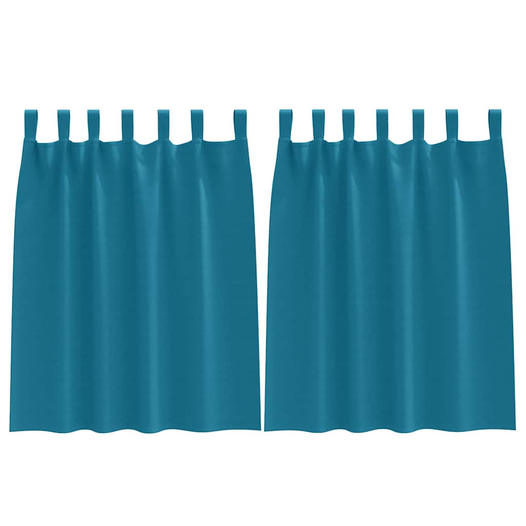 VidaXL rideaux occultants avec anneaux 2 pcs turquoise 140 x 140 cm