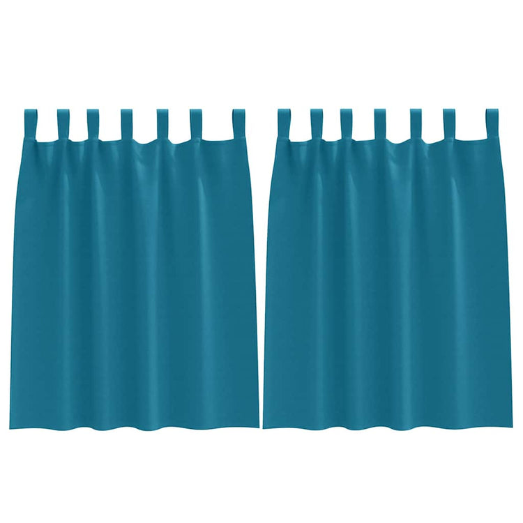 VidaXL rideaux occultants avec anneaux 2 pcs turquoise 140 x 140 cm