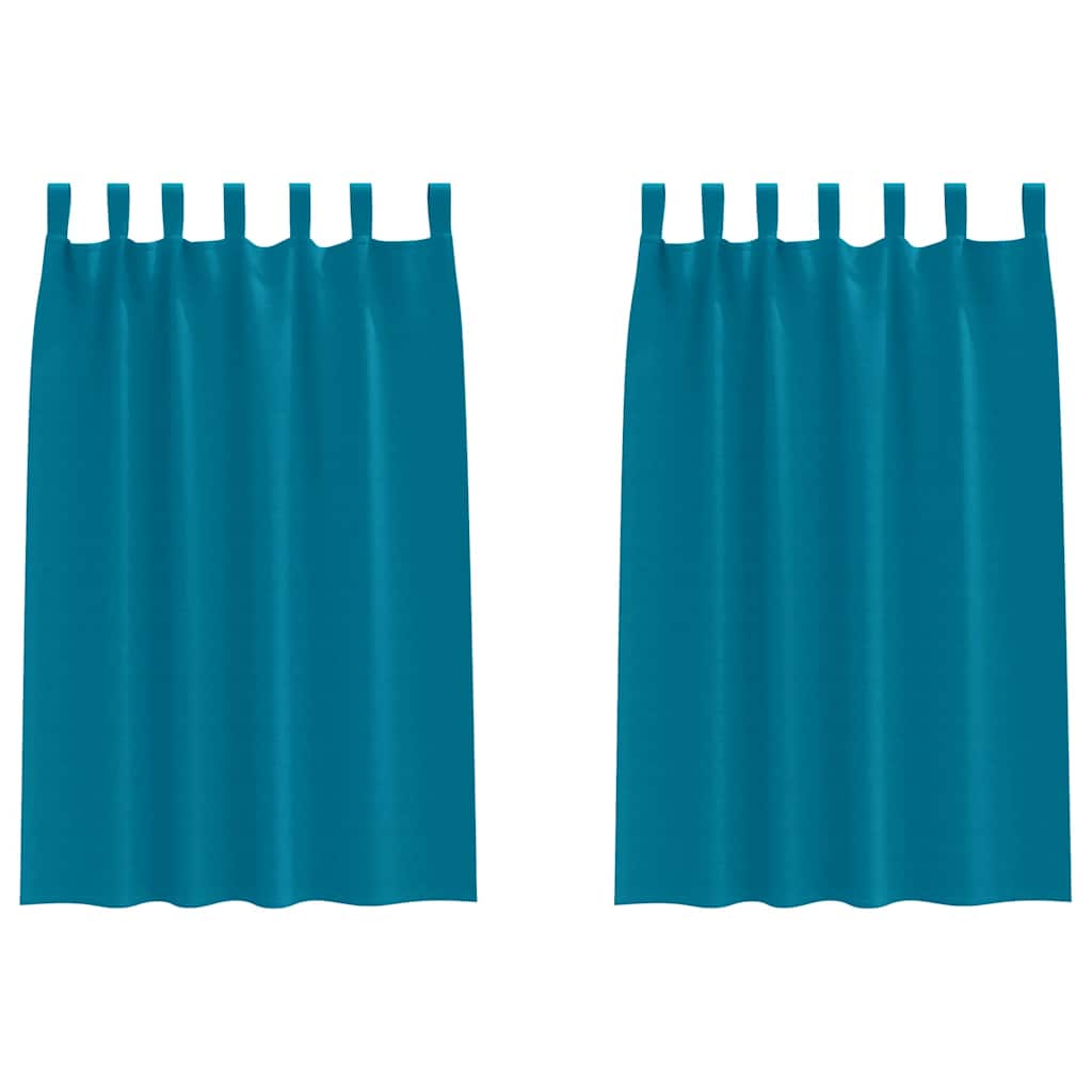 Vidaxxl rideaux occultants avec anneaux 2 pcs turquoise 175 x 140 cm