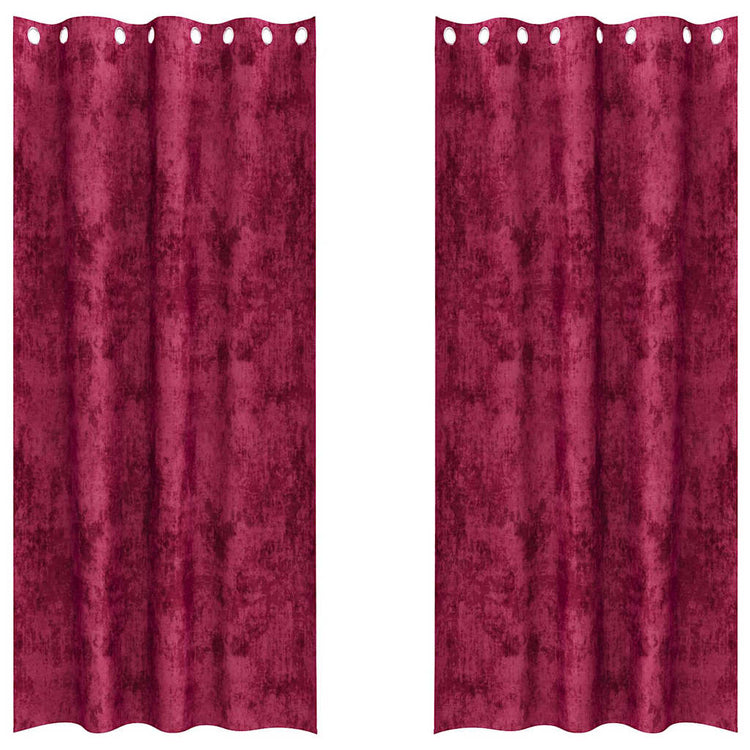 VidaXL rideaux de velours 2 pcs rouge vin 260 x 140 cm velours