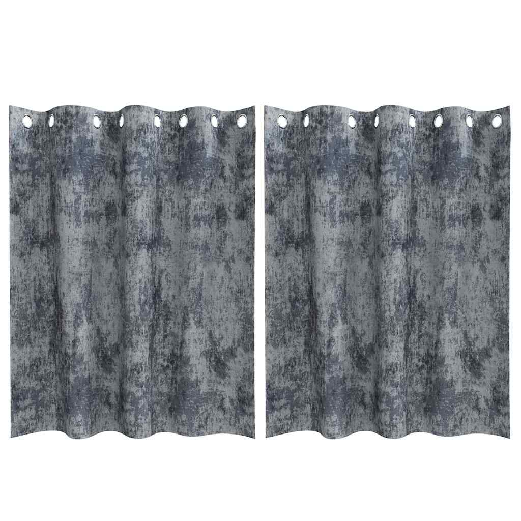 VidaXL rideaux de velours 2 pcs gris argenté 140 x 140 cm velours