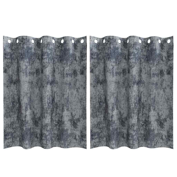 VidaXL rideaux de velours 2 pcs gris argenté 140 x 140 cm velours