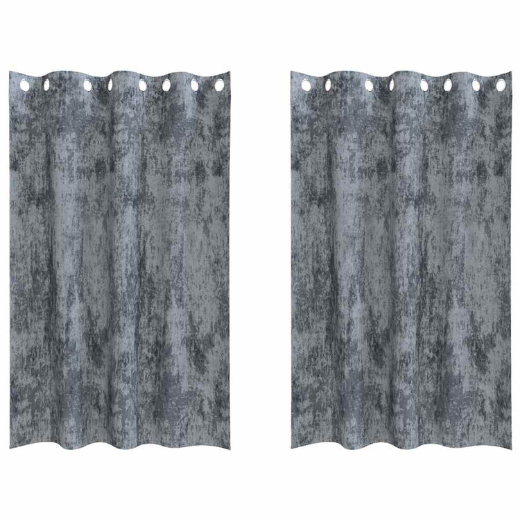 VidaXL rideaux de velours 2 pcs gris argenté 175 x 140 cm velours