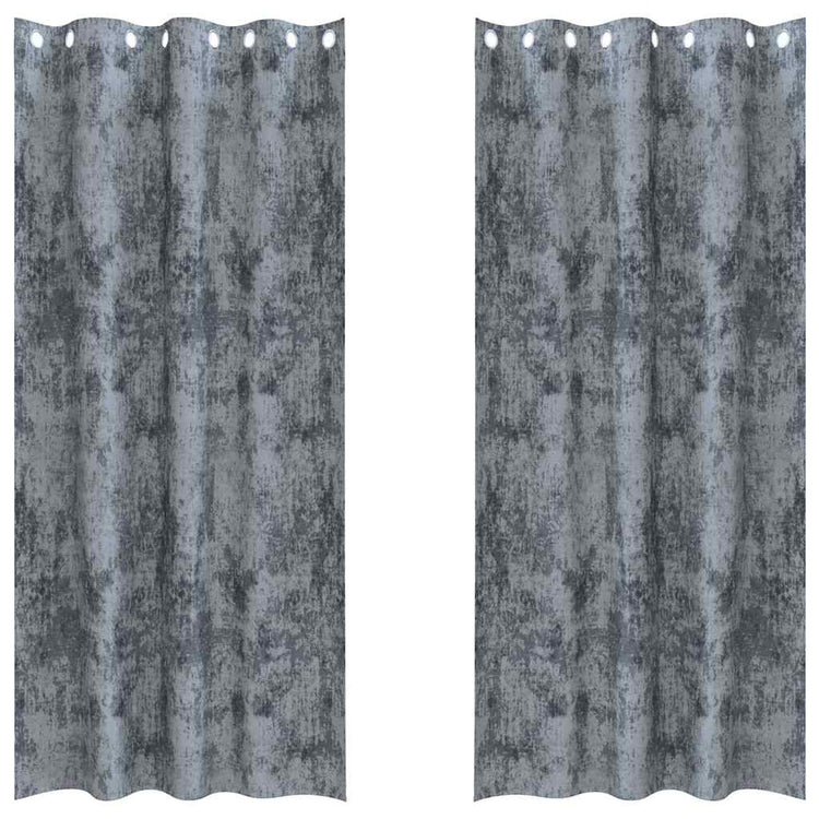 VidaXL rideaux de velours 2 pcs gris argenté 225 x 140 cm velours