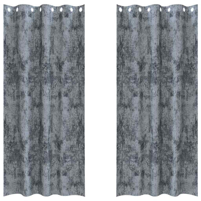 VidaXL rideaux de velours 2 pièces gris argenté 260 x 140 cm velours