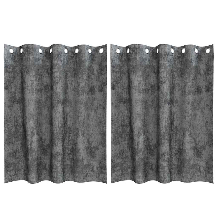 VidaXL rideaux en velours avec rideaux 2 pcs gris 140 x 140 cm velours