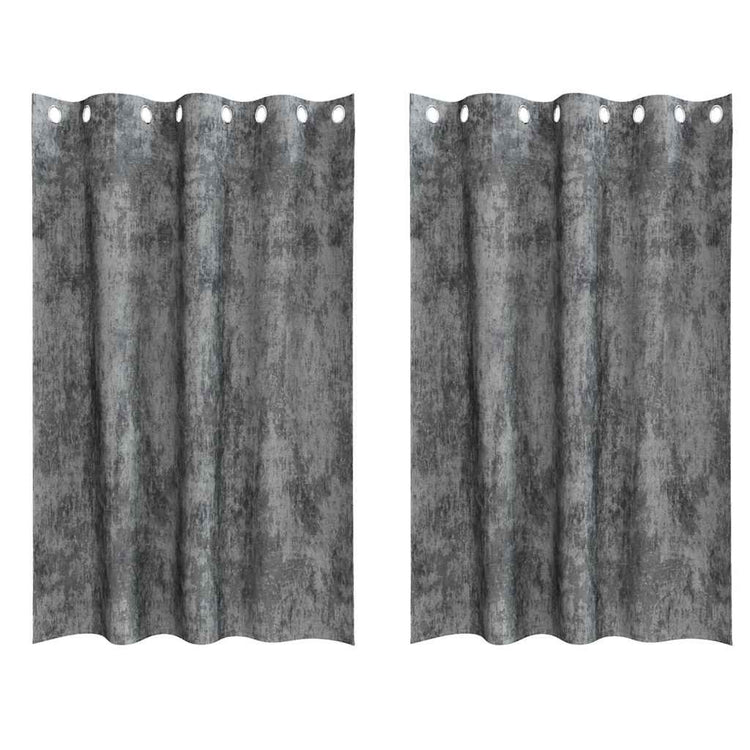 VidaXL rideaux en velours avec rideaux 2 pcs gris 175 x 140 cm velours