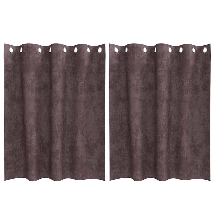 VidaXL rideaux en velours avec rideaux 2 pcs marron 140 x 140 cm velours