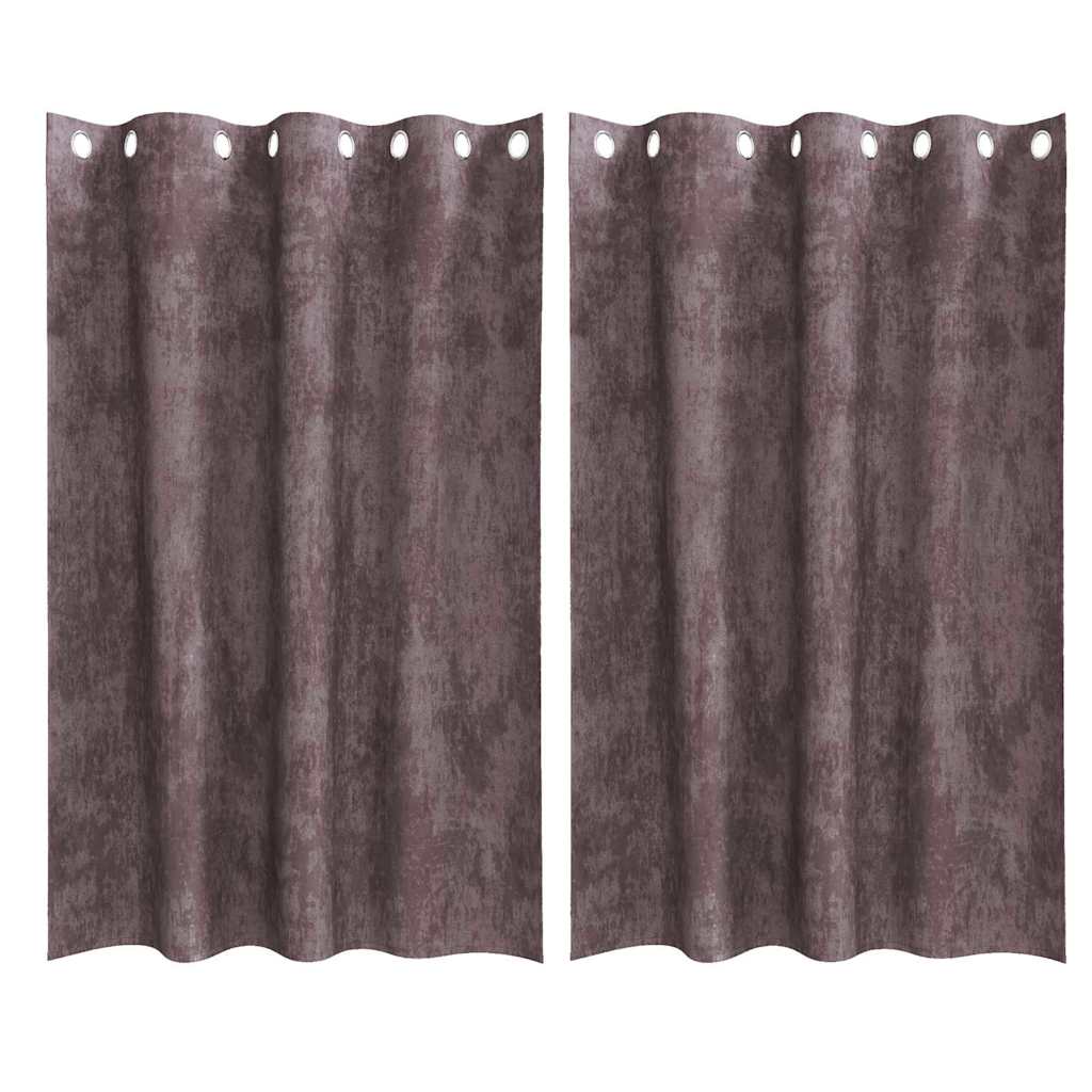 VidaXL rideaux en velours avec rideaux 2 pcs marron 175 x 140 cm velours
