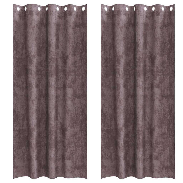 VidaXL rideaux en velours avec rideaux 2 pcs marron 225 x 140 cm velours