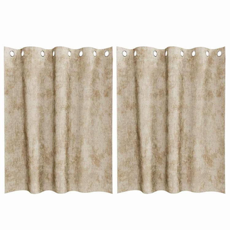 VidaXL rideaux en velours avec rideaux 2 pcs crème 140 x 140 cm velours