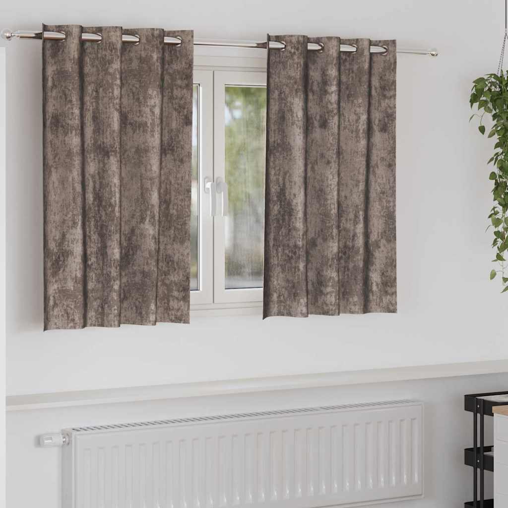 VidaXL rideaux de velours 2 pcs cappuccino 140 x 140 cm velours