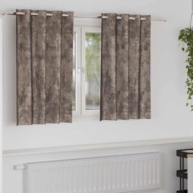 VidaXL rideaux de velours 2 pcs cappuccino 140 x 140 cm velours
