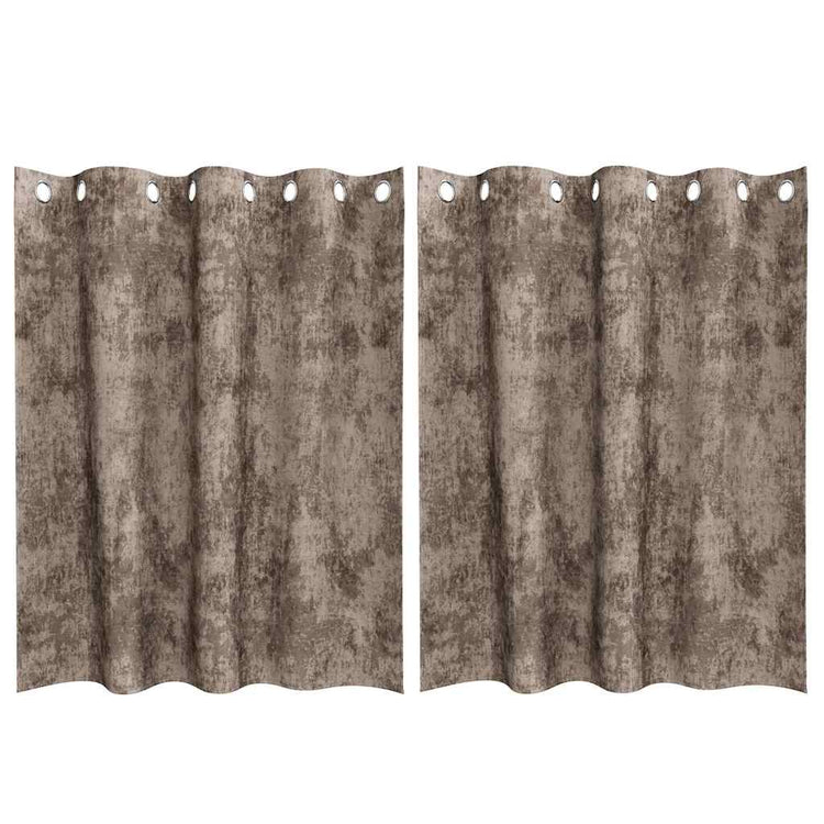 VidaXL rideaux de velours 2 pcs cappuccino 140 x 140 cm velours