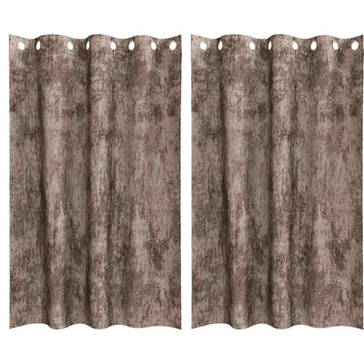 VidaXL rideaux de velours 2 pcs cappuccino 175 x 140 cm velours