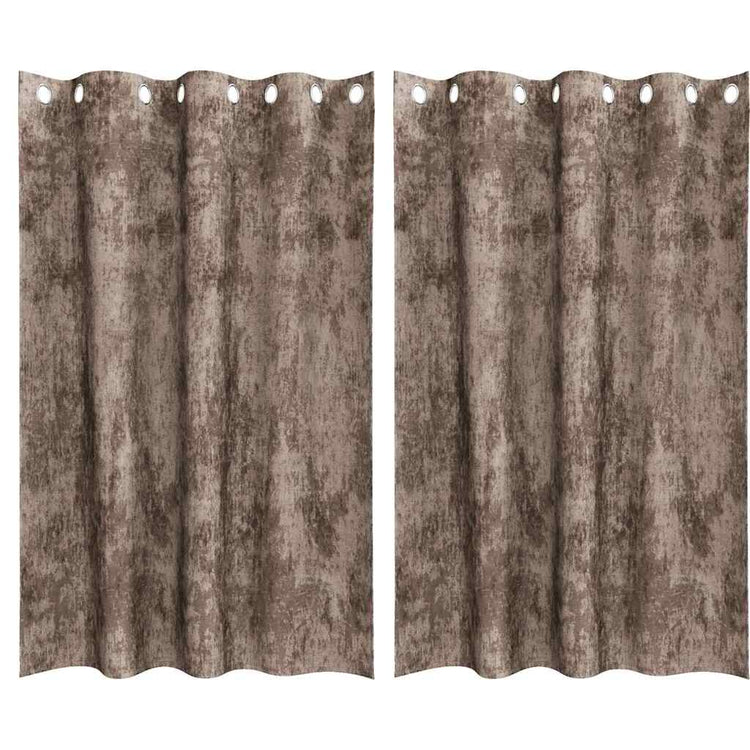 VidaXL rideaux de velours 2 pcs cappuccino 175 x 140 cm velours