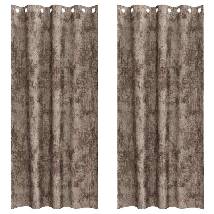 VidaXL rideaux de velours 2 pcs cappuccino 225 x 140 cm velours