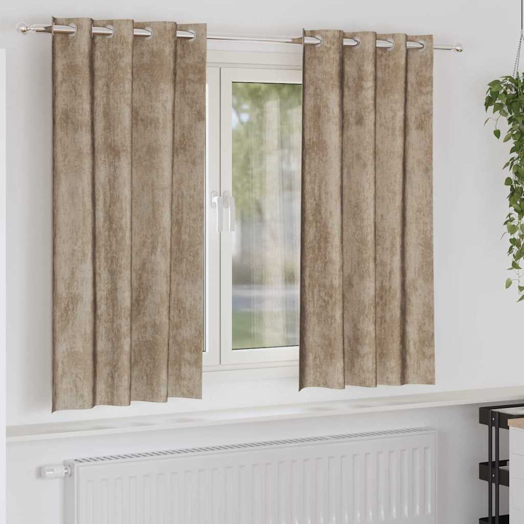 VidaXL rideaux de velours 2 pcs champagne 175 x 140 cm velours
