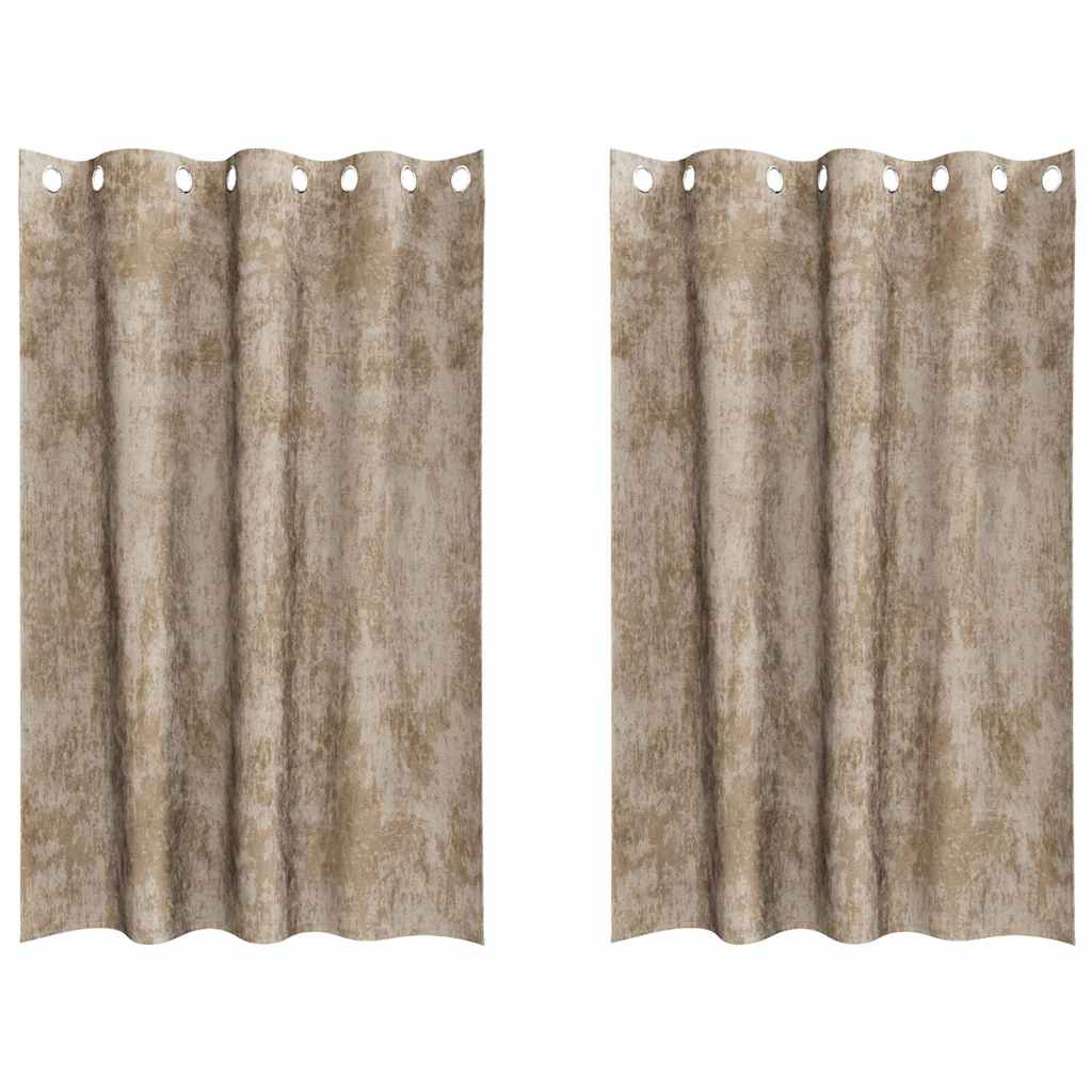 VidaXL rideaux de velours 2 pcs champagne 175 x 140 cm velours