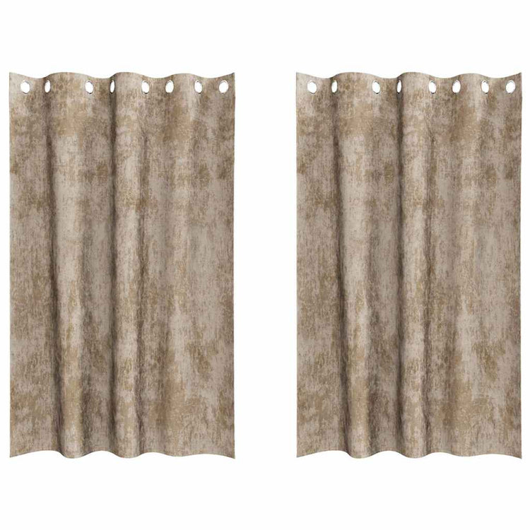 VidaXL rideaux de velours 2 pcs champagne 175 x 140 cm velours