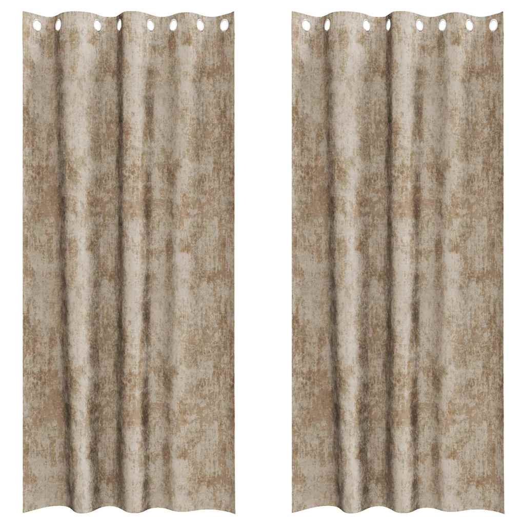 VidaXL rideaux de velours 2 pcs champagne 225 x 140 cm velours