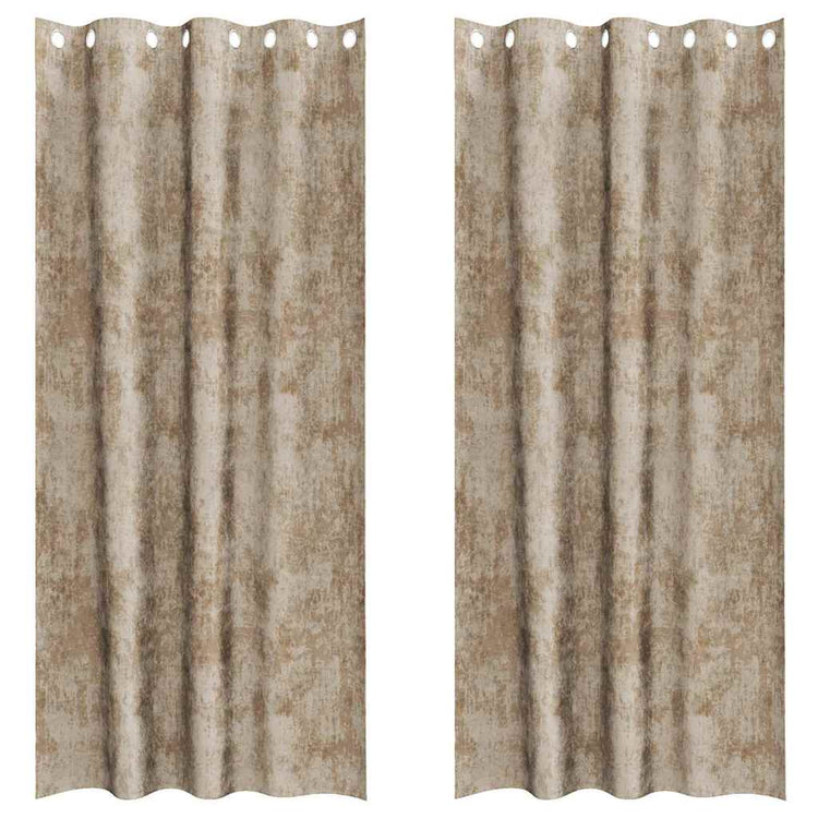 VidaXL rideaux de velours 2 pcs champagne 225 x 140 cm velours