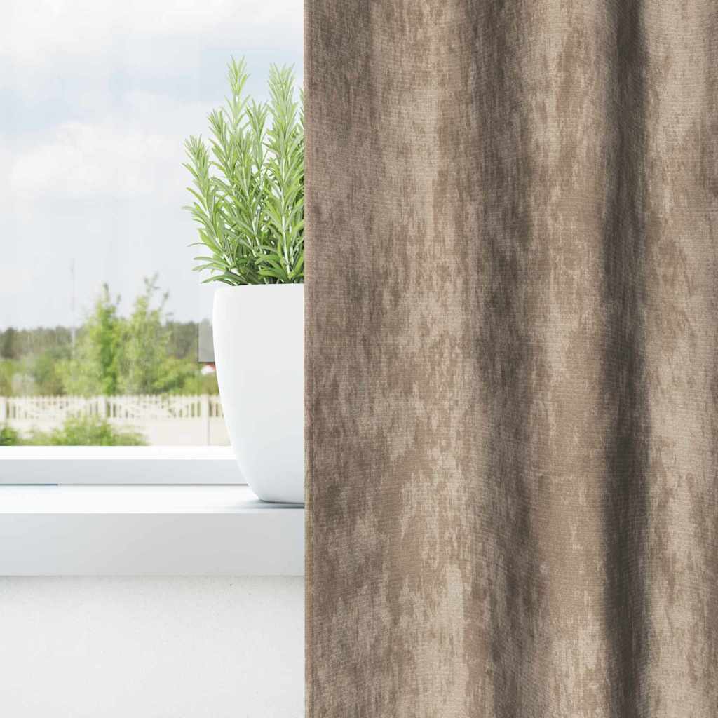 VidaXL rideaux de velours 2 pcs champagne 245 x 140 cm velours