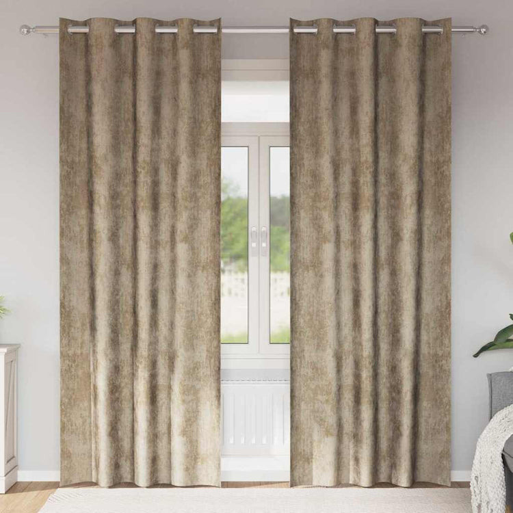 VidaXL rideaux de velours 2 pcs champagne 260 x 140 cm velours