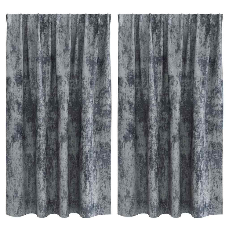 VidaXL rideaux de velours 2 pcs gris argenté 140 x 140 cm velours