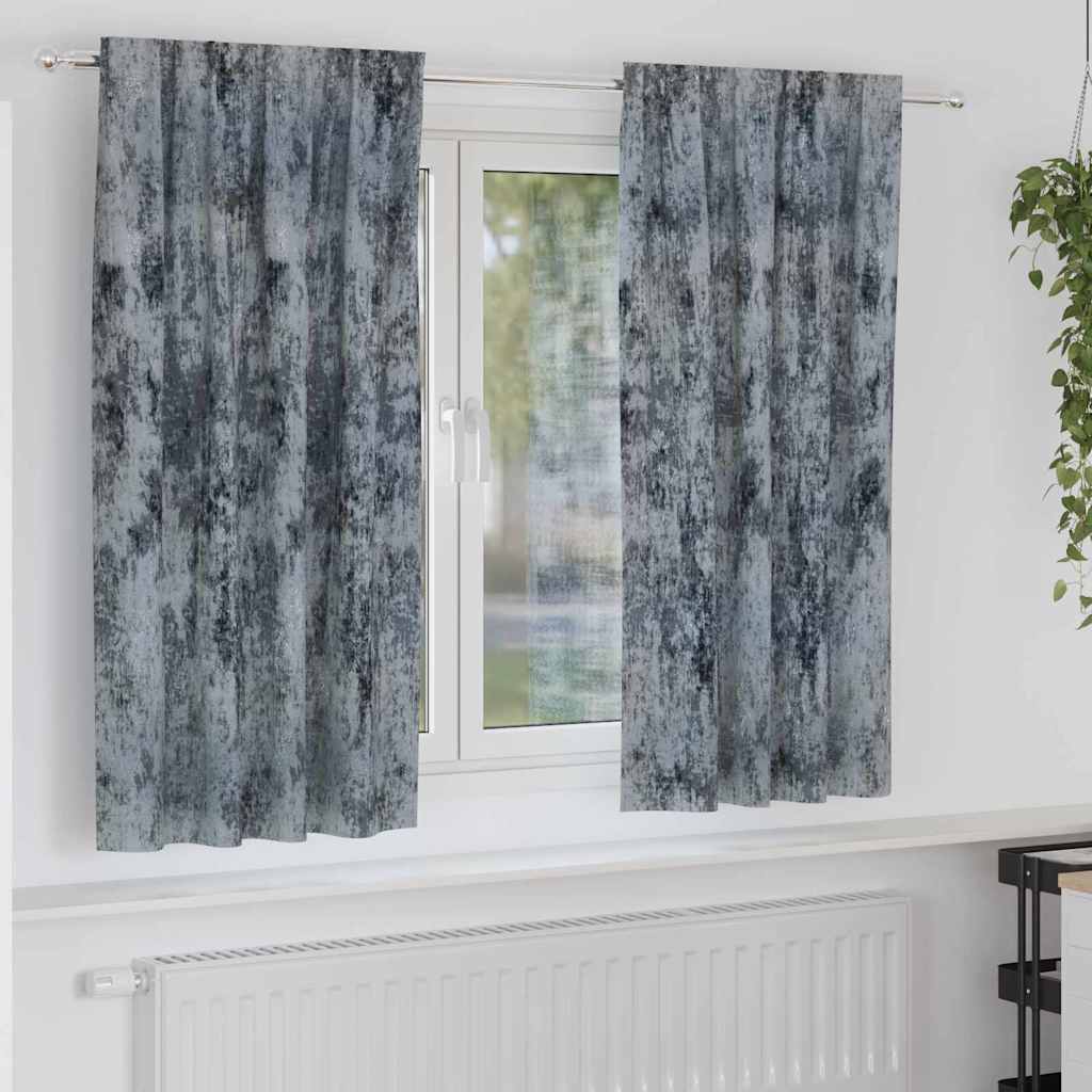 VidaXL rideaux de velours 2 pcs gris argenté 175 x 140 cm velours