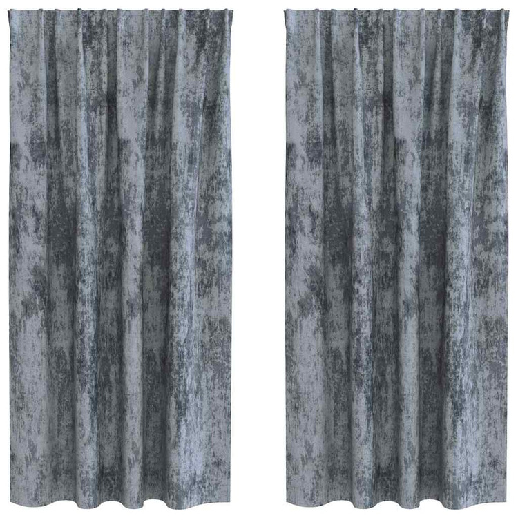 VidaXL rideaux de velours 2 pcs gris argenté 175 x 140 cm velours