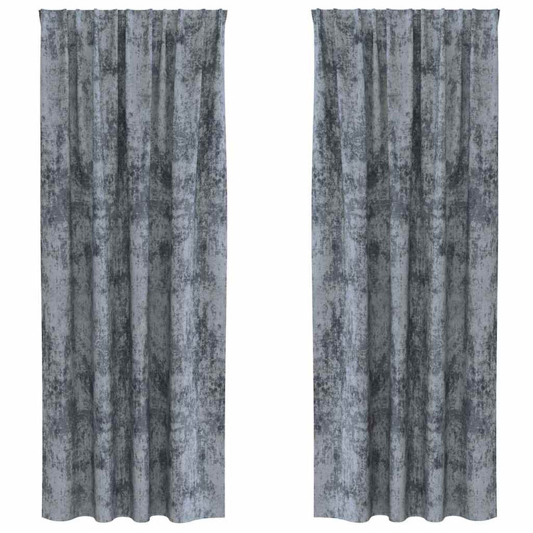 VidaXL rideaux de velours 2 pcs gris argenté 225 x 140 cm velours