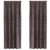 VidaXL rideaux en velours avec rideaux 2 pcs marron 225 x 140 cm velours