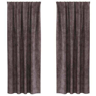 VidaXL rideaux en velours avec rideaux 2 pcs marron 245 x 140 cm velours
