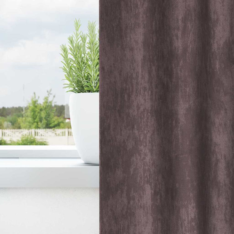 VidaXL rideaux en velours avec rideaux 2 pcs marron 260 x 140 cm velours