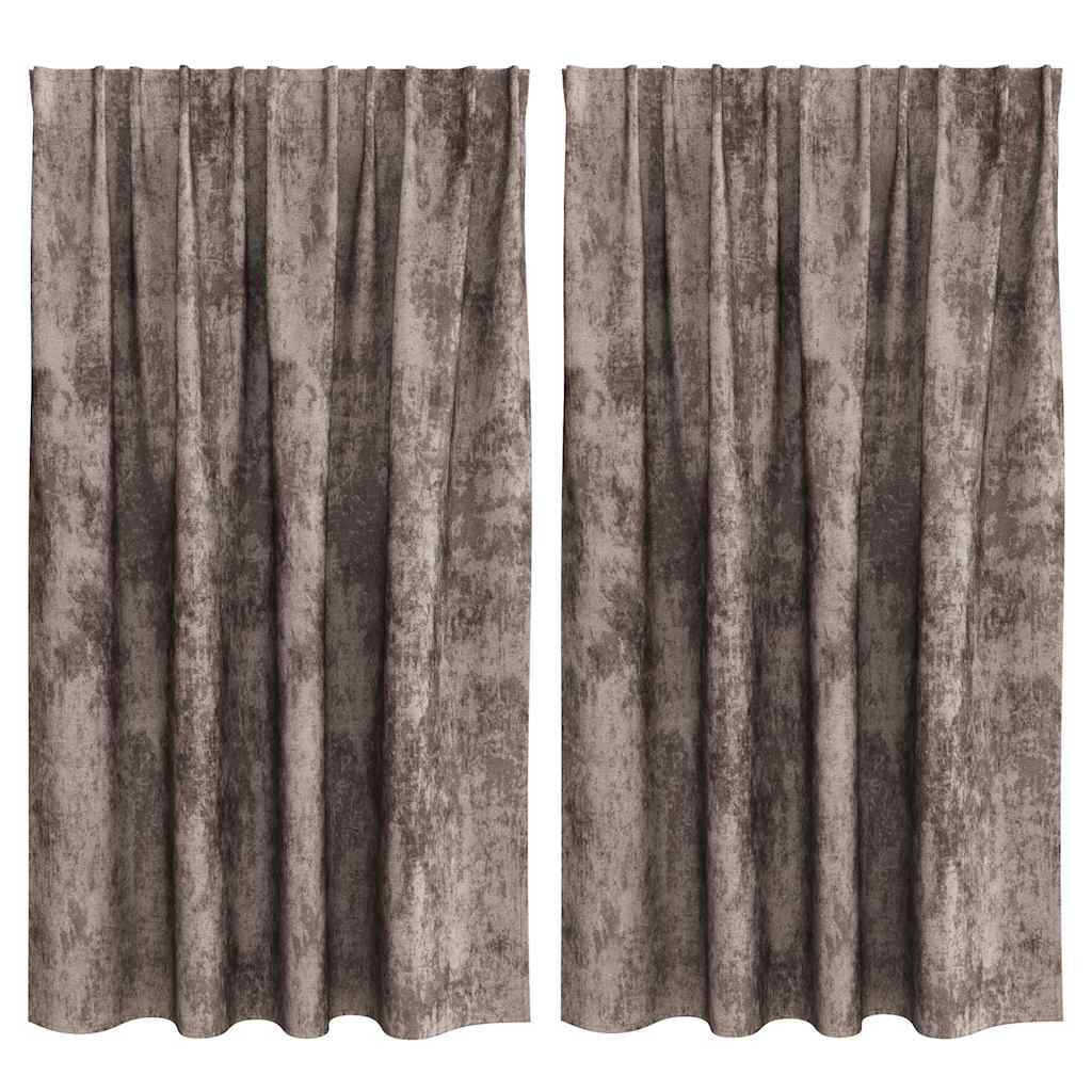 VidaXL rideaux de velours 2 pcs cappuccino 140 x 140 cm velours