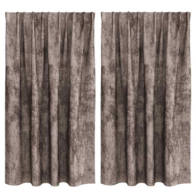 VidaXL rideaux de velours 2 pcs cappuccino 140 x 140 cm velours