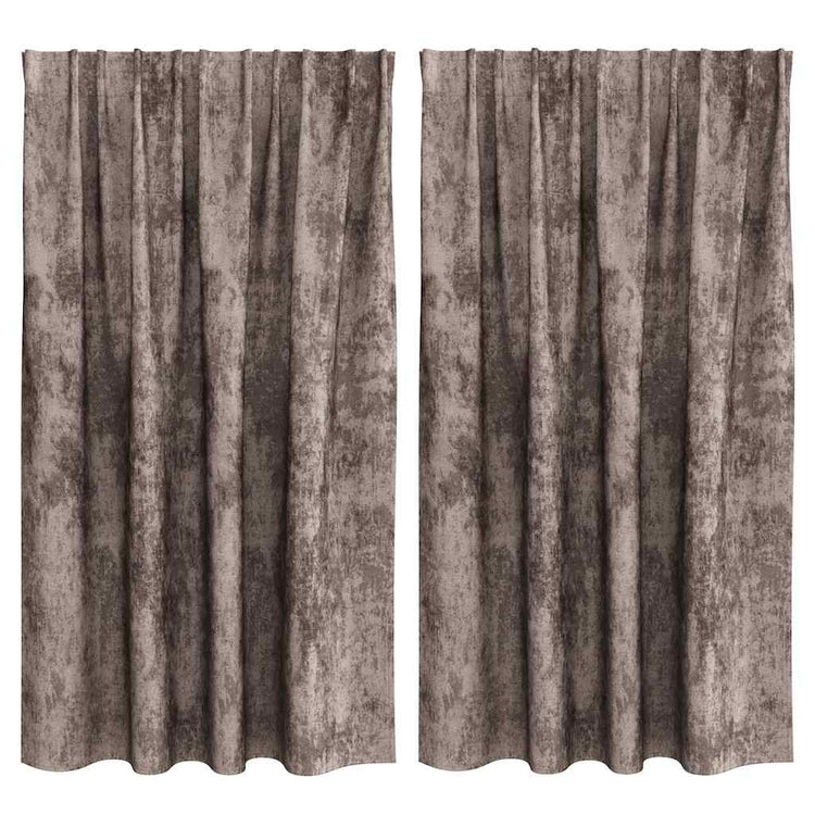 VidaXL rideaux de velours 2 pcs cappuccino 140 x 140 cm velours